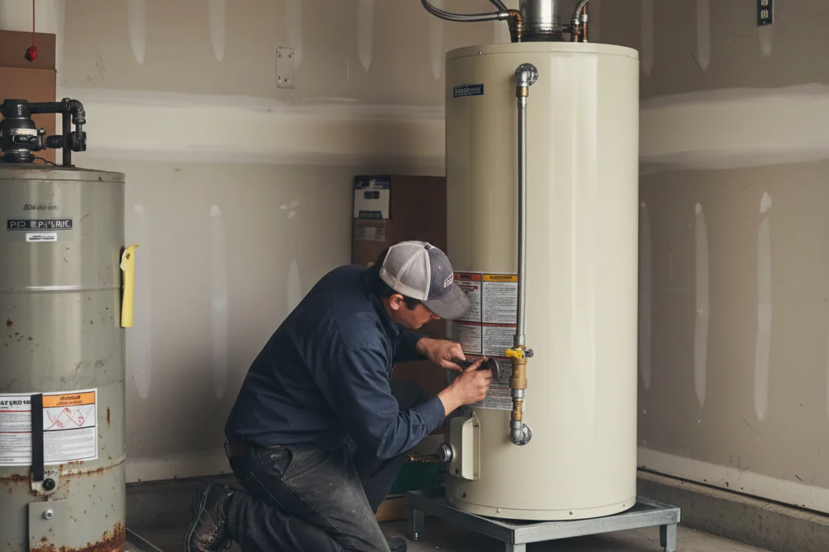 Water heater and shutoff valve replacement in Fitzwilliam